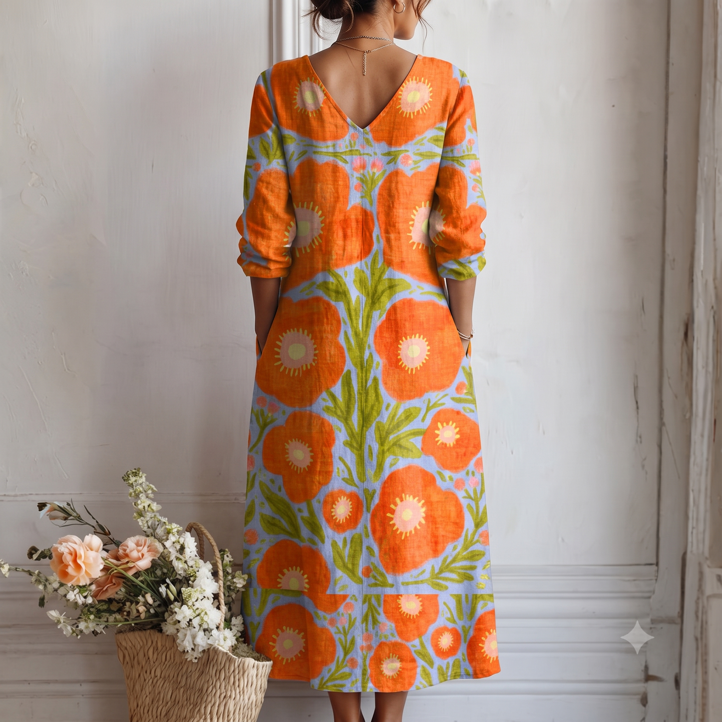 Isolde | Bezauberndes florales Midikleid