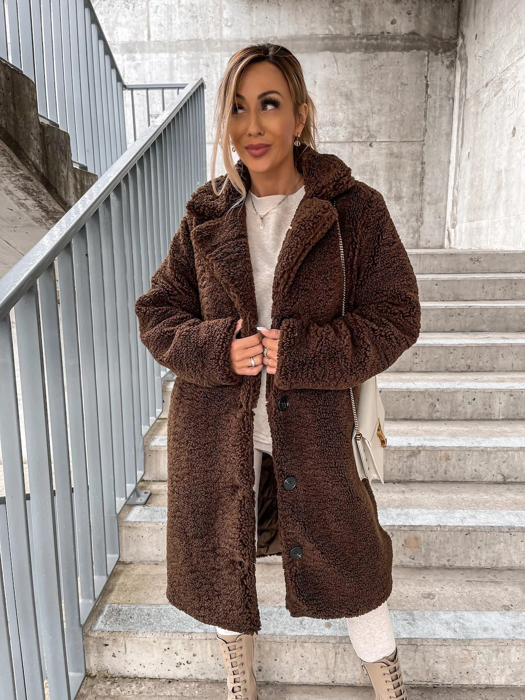 Sam – Long Teddy Wool-Blend Coat | Winter Must-Have