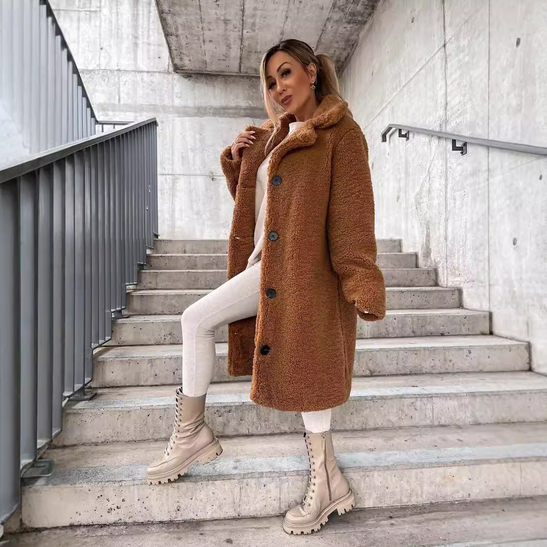 Sam – Long Teddy Wool-Blend Coat | Winter Must-Have