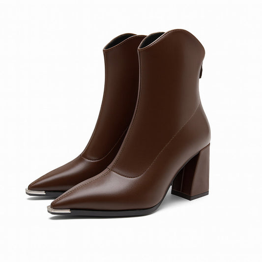 Stylish Chelsea Boots Men | Faux Leather, Chrome Tip Accent 1