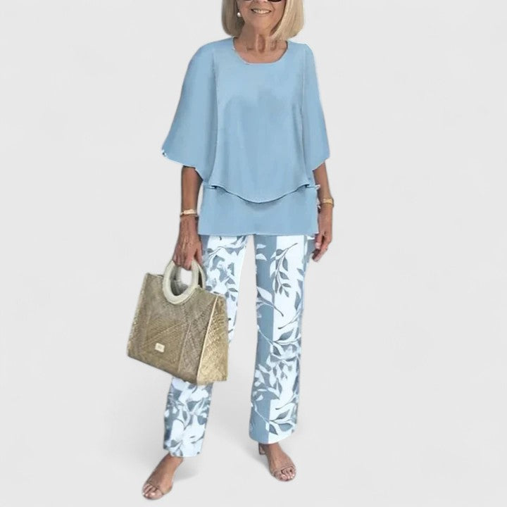 Women's elegant two-piece set | Stylish plus size outfit for spring and summer