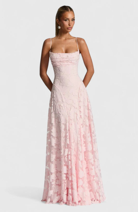 Women's flowy maxi dress | Elegant cowl neck formal gown
