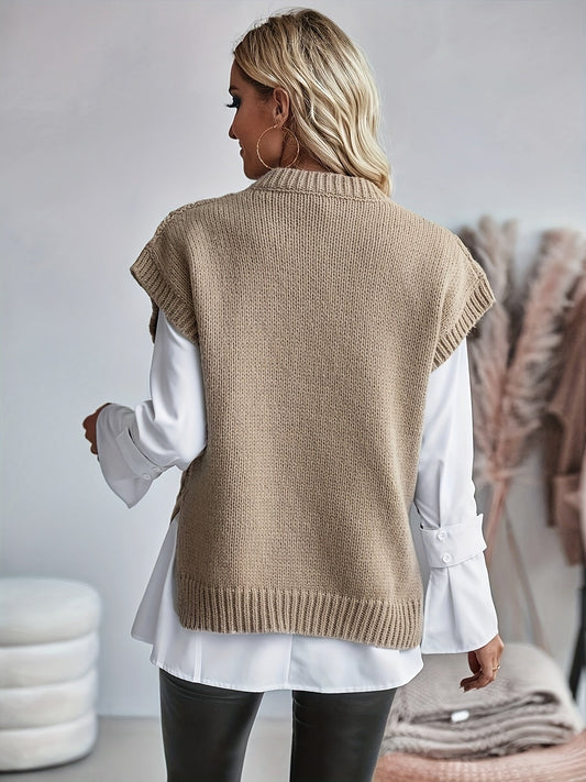 Colette sweater vest in khaki