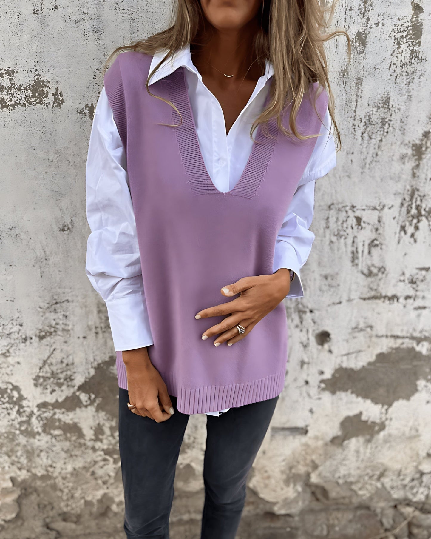 Marguerite sweater vest in brown