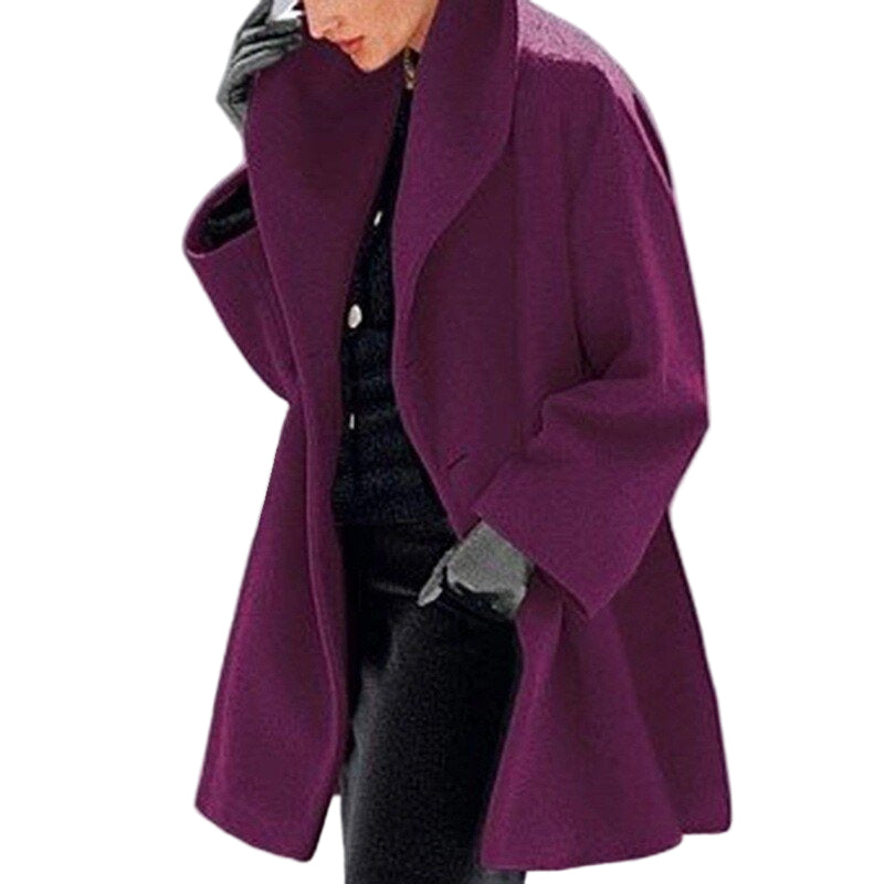 Taylor | Women’s Wool Blend Coat with Wide Collar