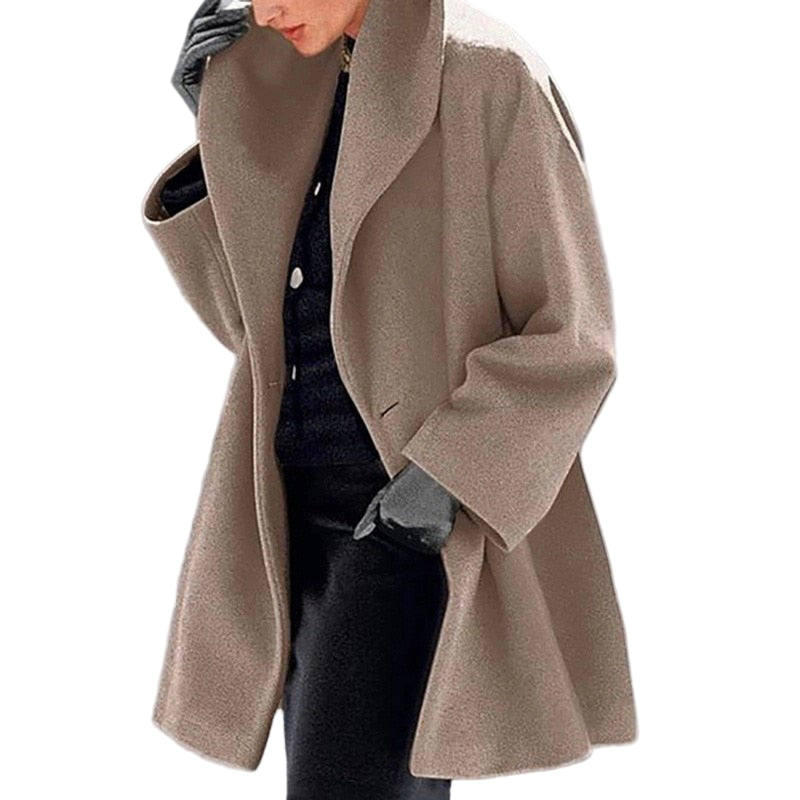 Taylor | Women’s Wool Blend Coat with Wide Collar