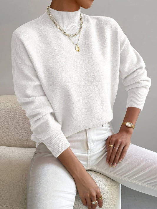 Ottilie Elegant Turtleneck – Women's Sweater in Light Green