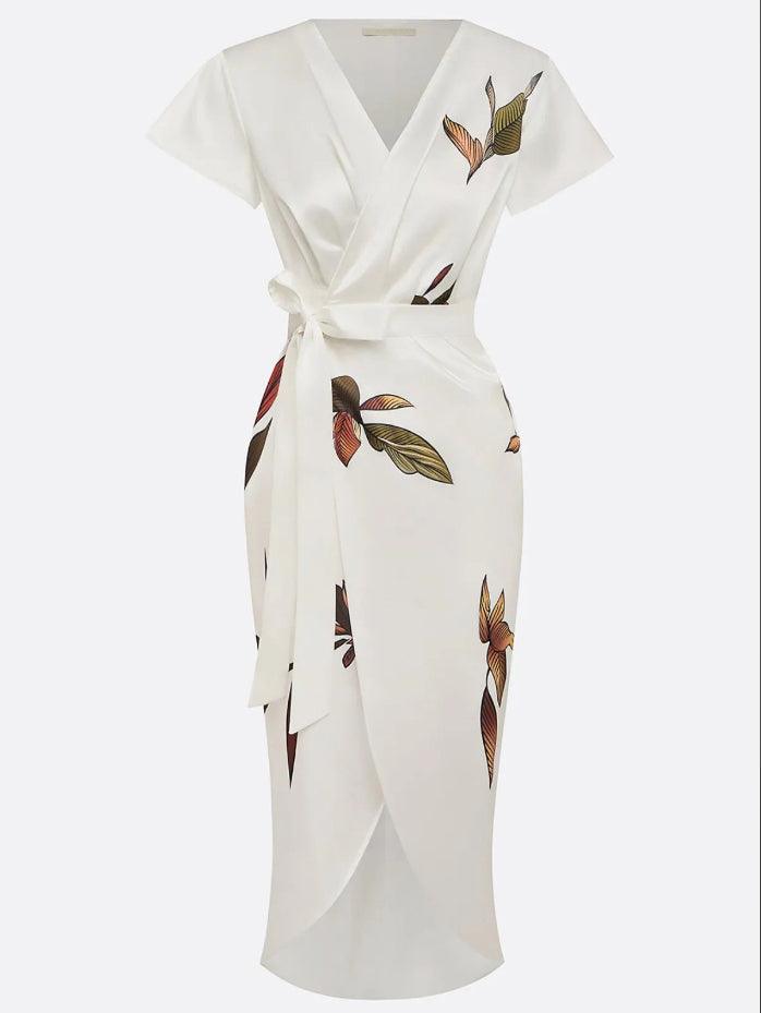 Rowan | Deep V Wrap Midi — Velouze