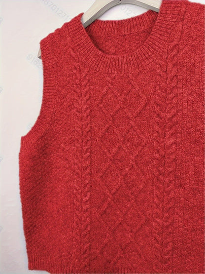 Wilhelmina sweater vest in rose red