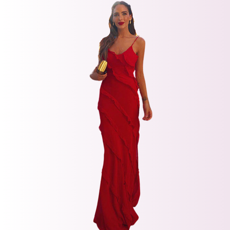 Imogen | Abend-Maxikleid mit Rüschen