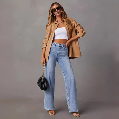 Evelyn | High-Waisted Wide-Flare Jeans | Signature Retro Denim