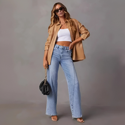 Evelyn | High-Waisted Wide-Flare Jeans | Signature Retro Denim