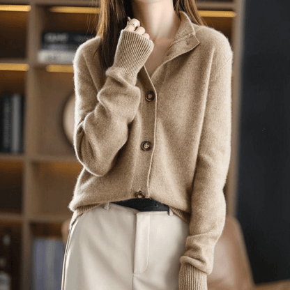 Saar Open Front Soft Knit in Khaki – Women's Cardigan