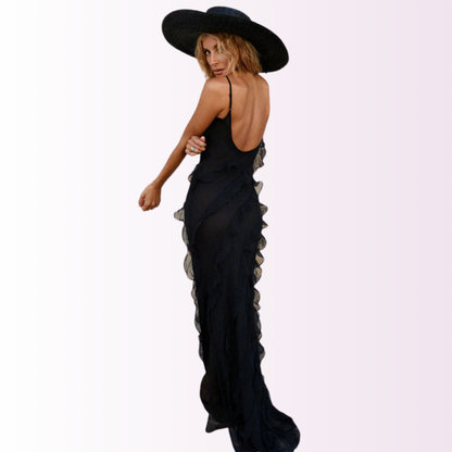 Imogen | Abend-Maxikleid mit Rüschen