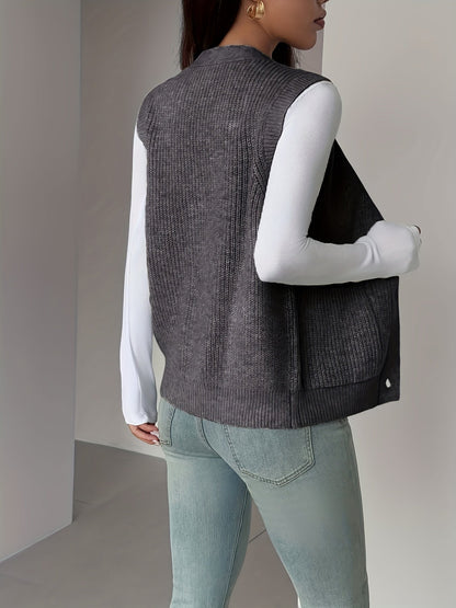 Perpetua sweater vest in deep grey