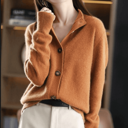 Saar Open Front Soft Knit in Khaki – Women's Cardigan