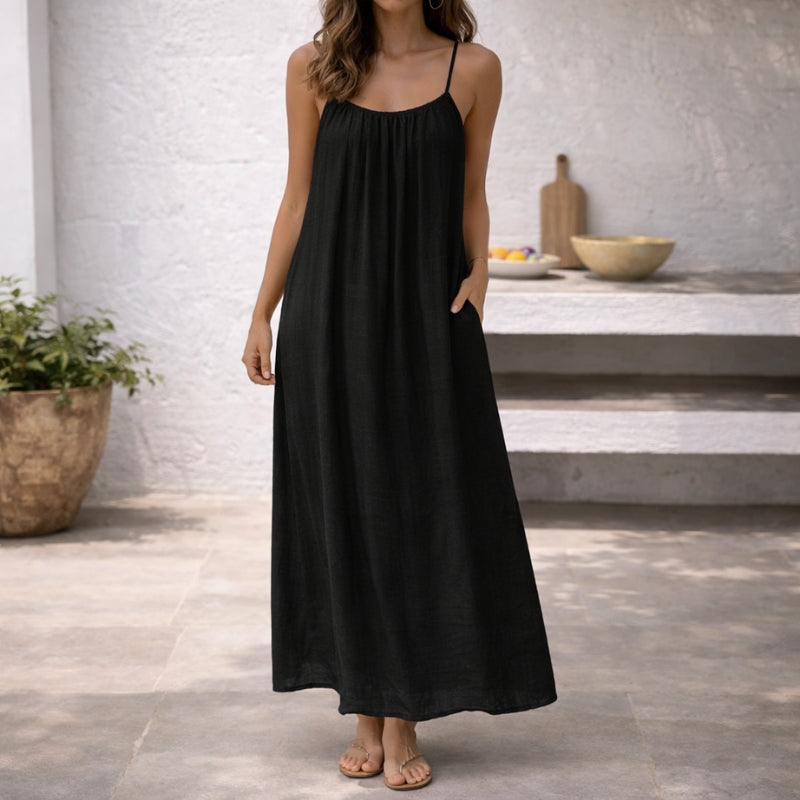 Thessaly | Relaxed Maxi Beach Dress — Velouze