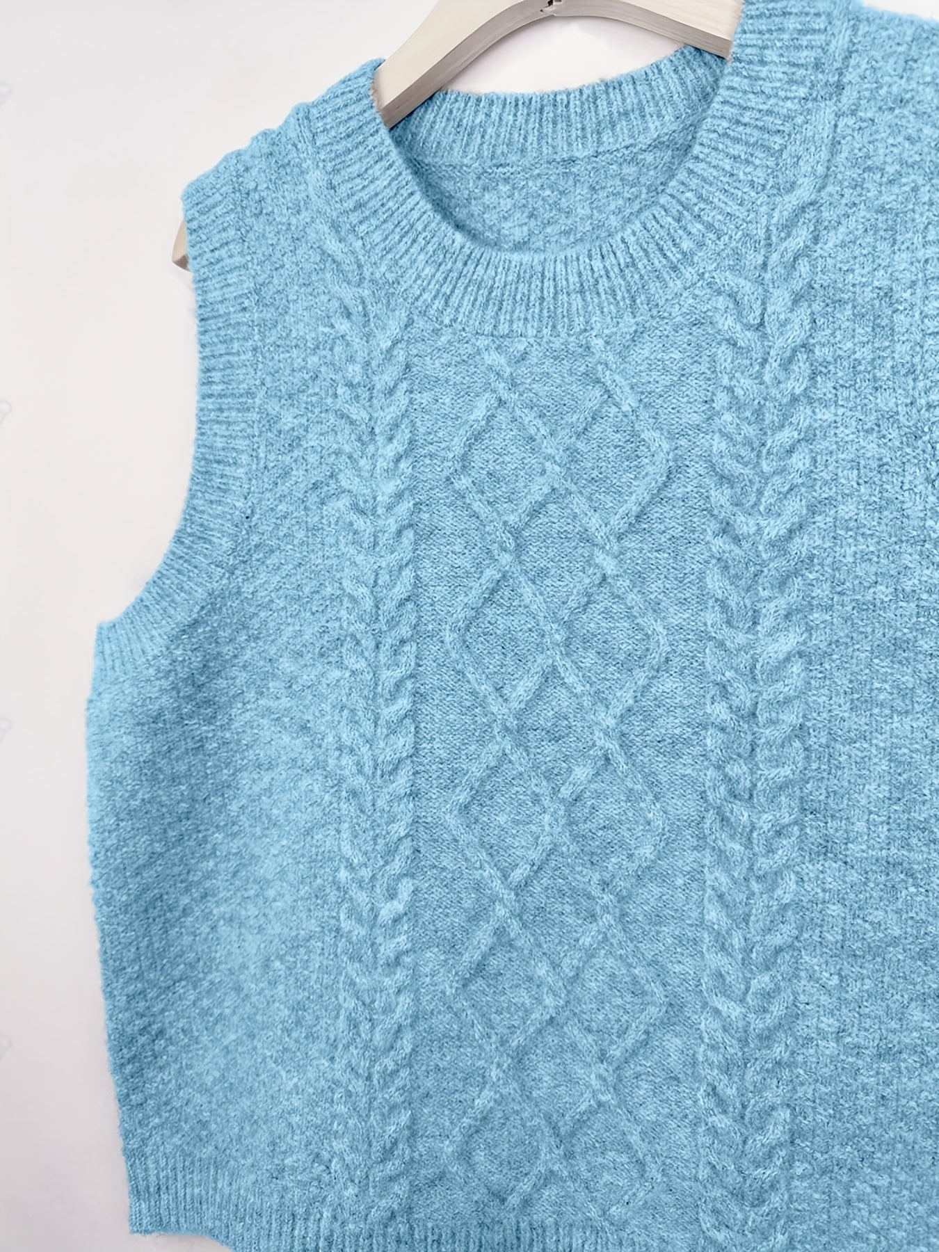 Wilhelmina sweater vest in sky blue