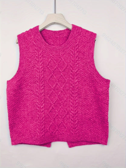 Wilhelmina sweater vest in rose red