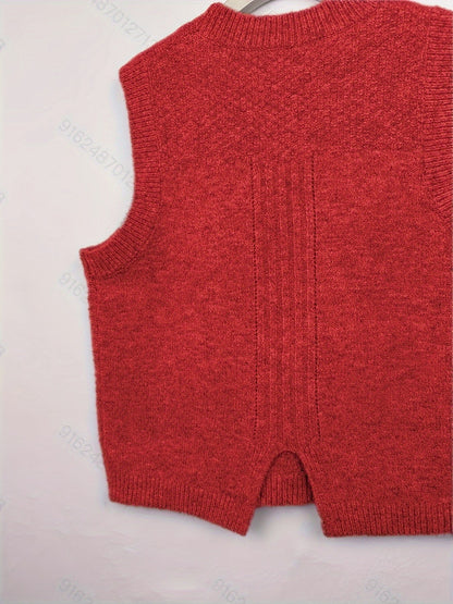 Wilhelmina sweater vest in red
