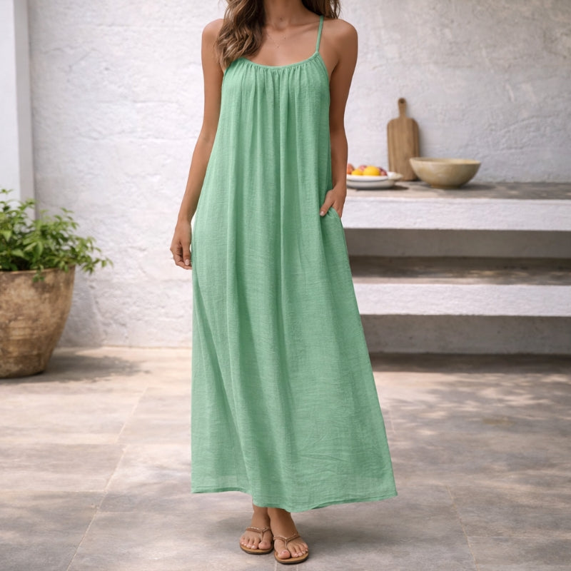 Thessaly | Relaxed Maxi Beach Dress — Velouze