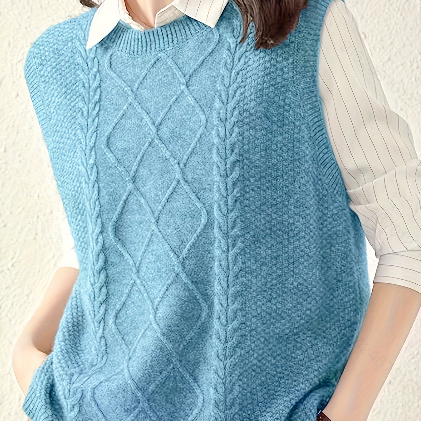 Wilhelmina sweater vest in sky blue