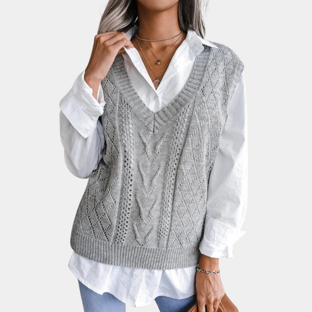 Adriana sweater vest in beige