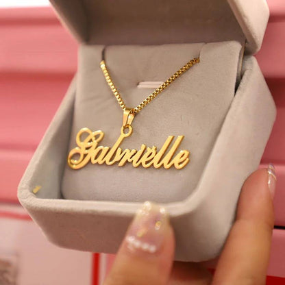 Charming Personalized Name Necklace | Gold Plated Stainless Steel, Elegant 0