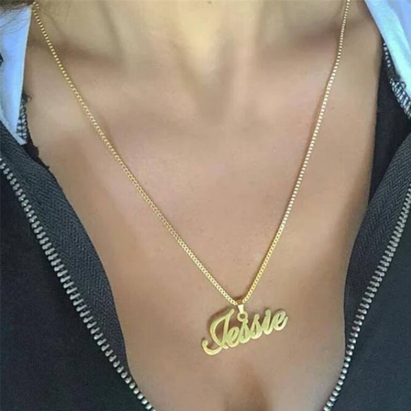 Charming Personalized Name Necklace | Gold Plated Stainless Steel, Elegant 1