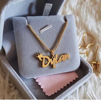 Charming Personalized Name Necklace | Gold Plated Stainless Steel, Elegant 2