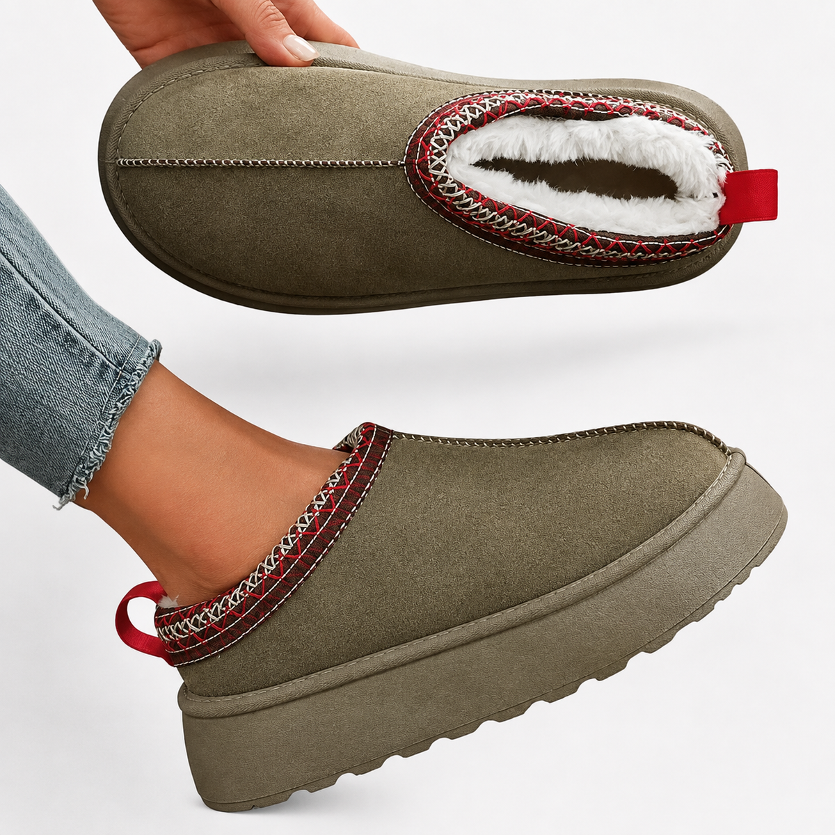 Elowen | Fur-Lined Slip-On Winter Slippers