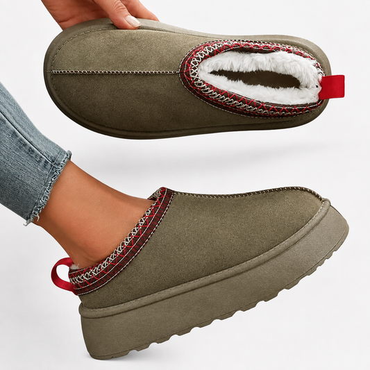 Elowen | Fur-Lined Slip-On Winter Slippers