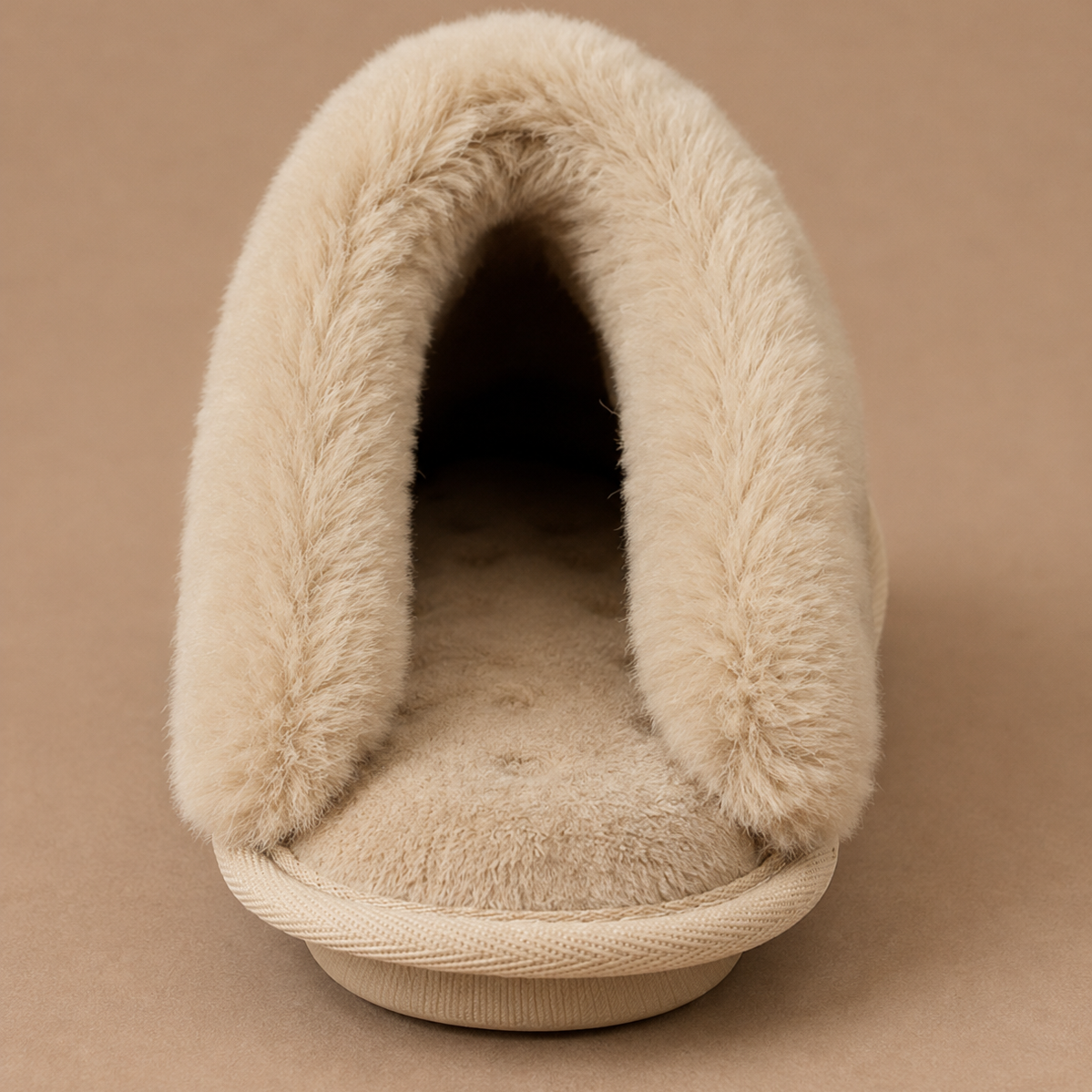 Thea | Suede Mule Slippers with Faux Fur Lining