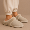 Thea | Suede Mule Slippers with Faux Fur Lining