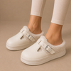 Marnie | Fleece-Lined Buckle Slip-On Slippers