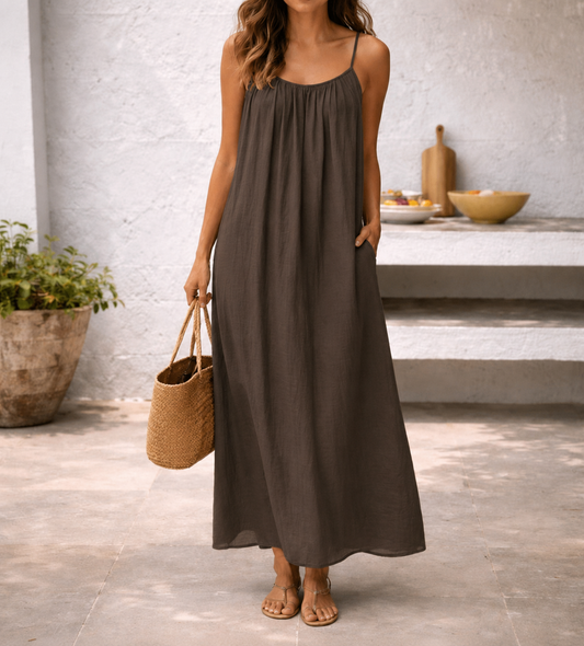 Thessaly | Relaxed Maxi Beach Dress — Velouze