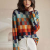 Thea | Checkered Knit Sweater | Cozy Fit for Women