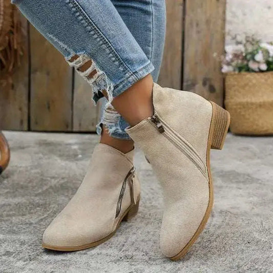 Chic Black Ankle Boots Women | Ergonomic Comfort Design, Casual Style 0