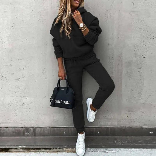 Cozy Women's Jogger Set | Soft Fabric, Relaxed Fit, Hoodie and Sweatpants Set 0