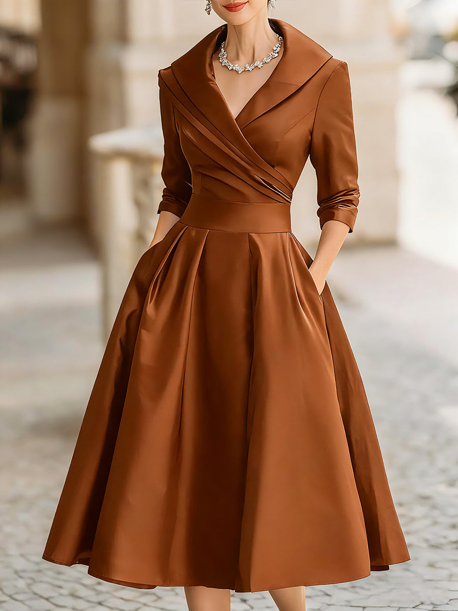 knee length dresses for ladies Petal and Pup Women's Darby Long Sleeve Midi Dress main image 0