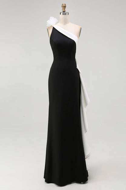 Elegant Mermaid Wedding Guest Dress | Satin with 3D Floral Embellishments 2