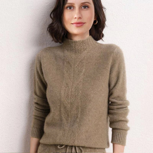 Elegant Mock Neck Sweater | Soft Knit Fabric, Cozy Fit for Women 1