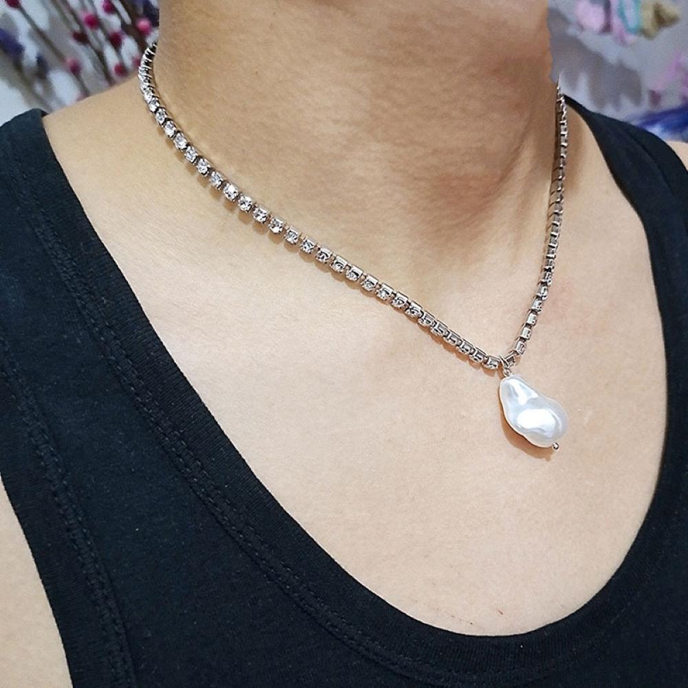 Elegant Pearl Heart Pendant Necklace | Multi-Layer Design, Lightweight 10