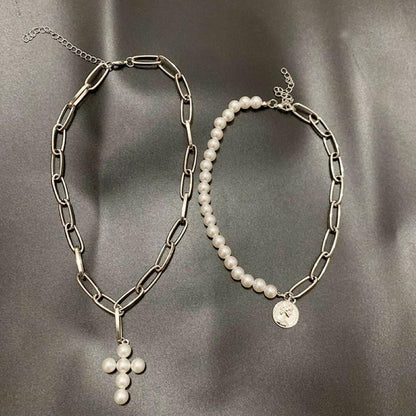 Elegant Pearl Heart Pendant Necklace | Multi-Layer Design, Lightweight 12