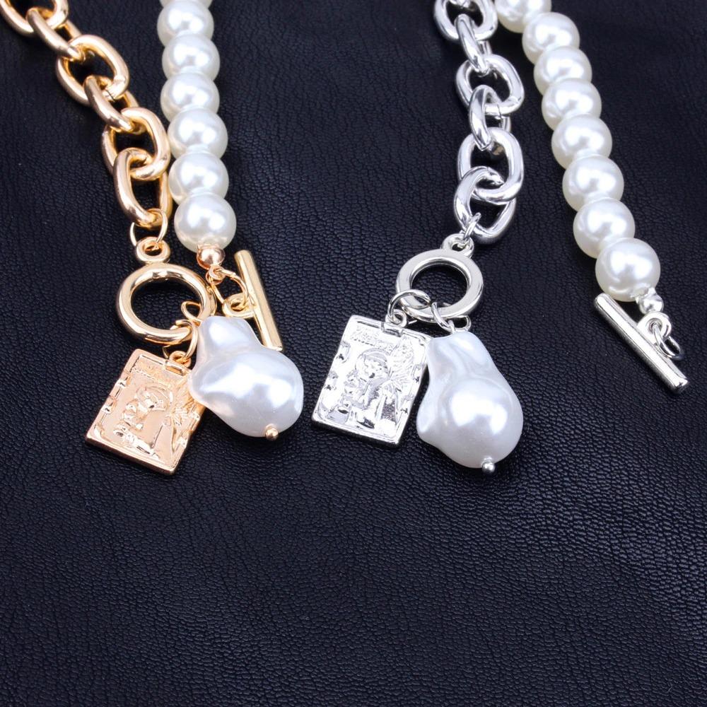 Elegant Pearl Heart Pendant Necklace | Multi-Layer Design, Lightweight 3