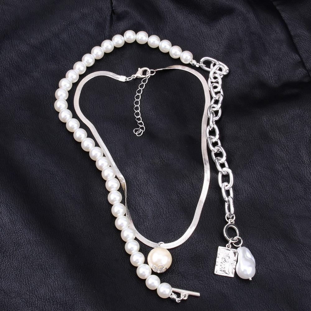 Elegant Pearl Heart Pendant Necklace | Multi-Layer Design, Lightweight 4