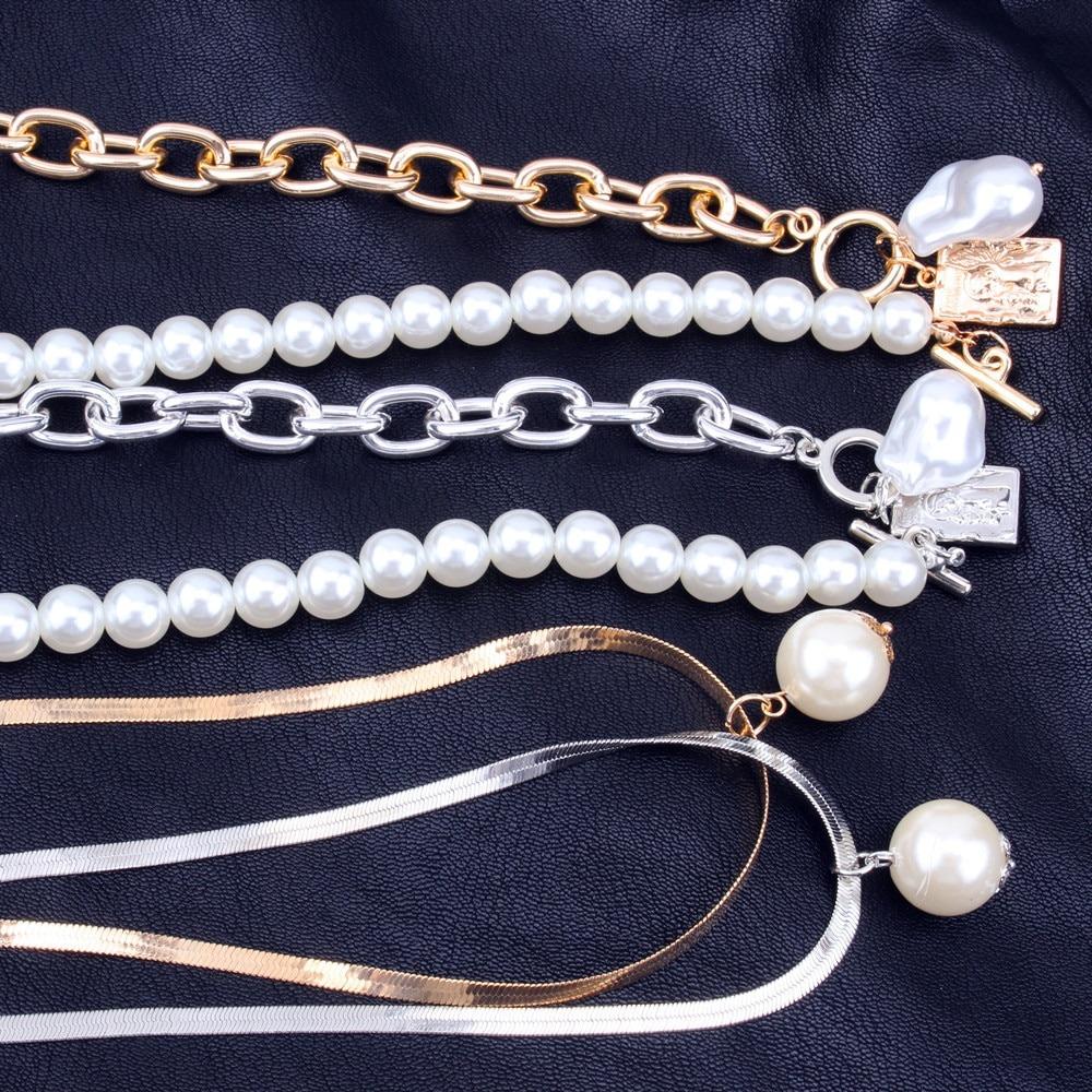 Elegant Pearl Heart Pendant Necklace | Multi-Layer Design, Lightweight 5