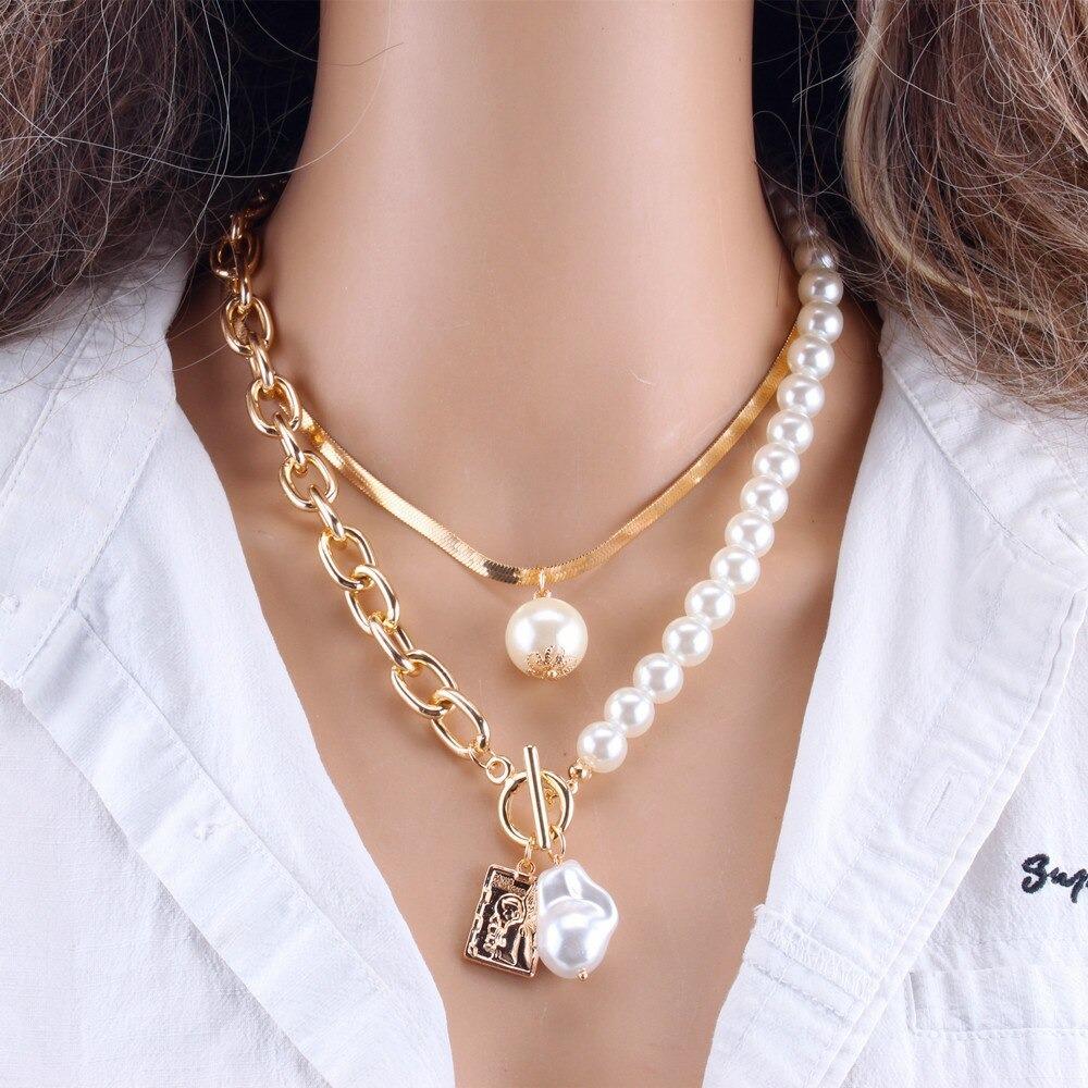 Elegant Pearl Heart Pendant Necklace | Multi-Layer Design, Lightweight 7