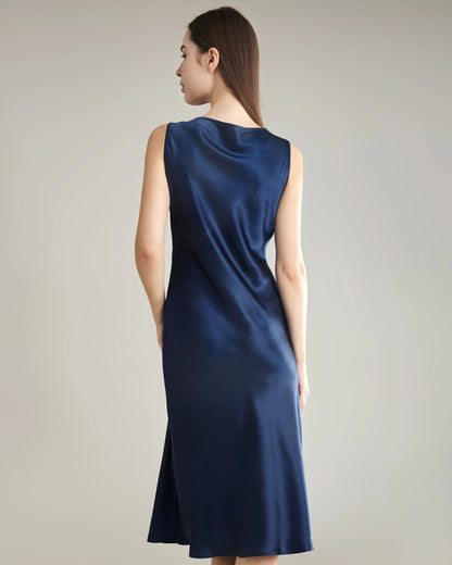 Elegant Silk Slip Dress | 100% Mulberry Silk, Cowl Neck 5