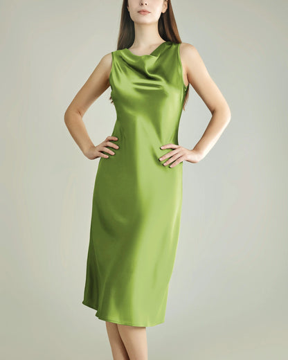 Elegant Silk Slip Dress | 100% Mulberry Silk, Cowl Neck 7